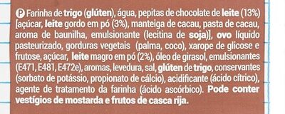 Choco Buns ingredients label