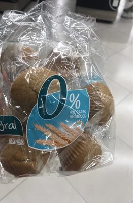 Mágdalena Integral 0% azúcares añadidos front packaging