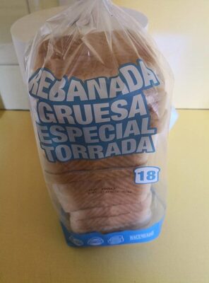 Pan de molde rebanada gruesa front packaging