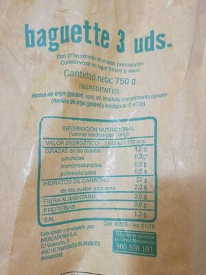 Baguette 3 uds