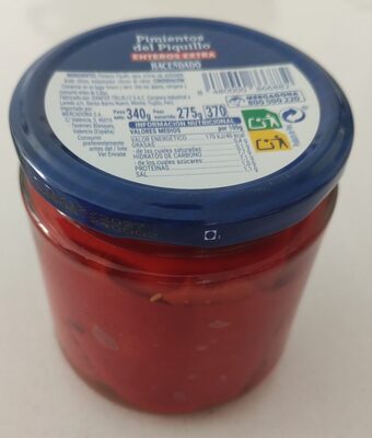 Pimientos del piquillo front packaging