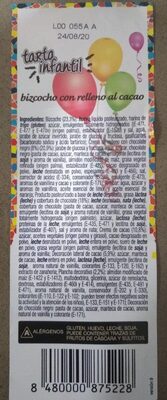 Tarta infantil front packaging