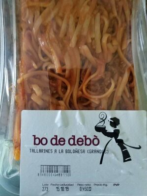 Tallarines con boloñesa