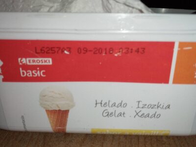 Helado sabor vainilla