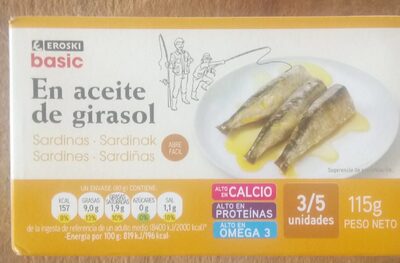 Sardinas en aceite de girasol