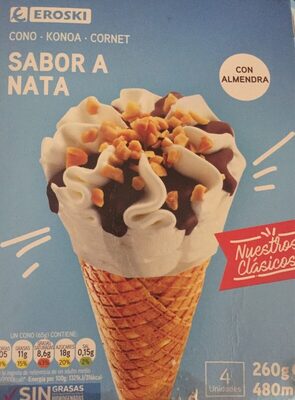 Cono sabor a nata