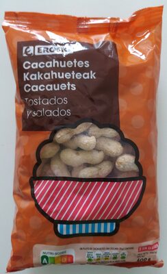 Cacahuetes. Tostados y salados