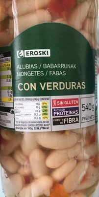 Alubias con verduras front packaging