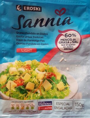 Queso fundido en dados light