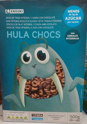 Hula chocs arroz de trigo y avena con chocolate