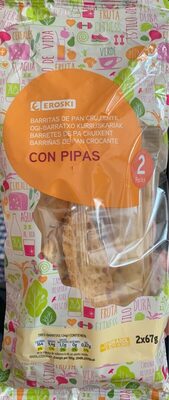Barritas de pan crujiente con pipas