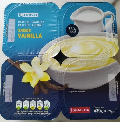 Natillas sabor vainilla front packaging