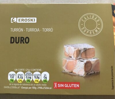 Turrón duro front packaging