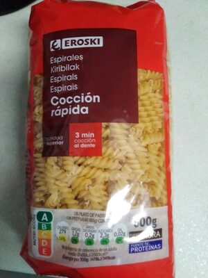 Espirales coccion rapida