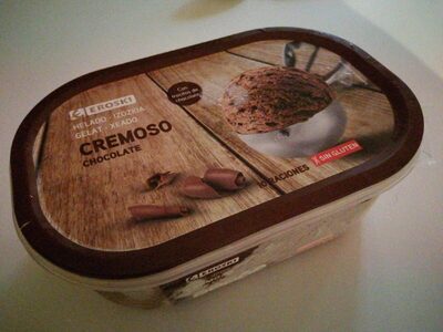 Helado cremoso chocolate