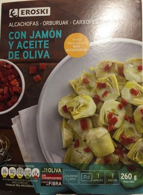 Alcachofas con jamon y aceite de oliva