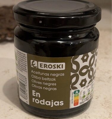 Aceitunas negras en rodajas