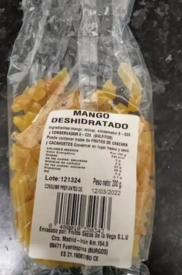Mango deshidratado