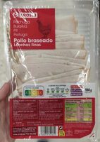Pechuga de pollo braseado lonchas finas