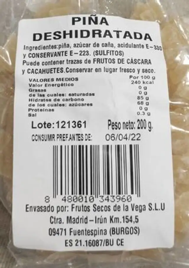 Piña Deshidratada