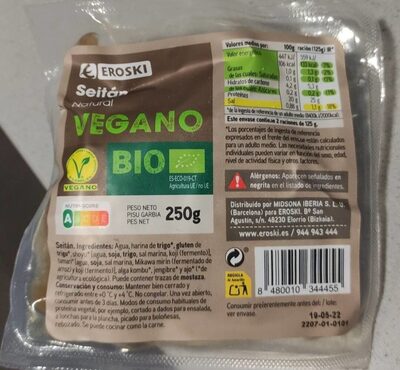 Seitan natural vegano