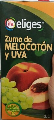 Zumo de melocotón y uva