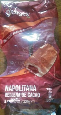 Napolitana rellena de crema de cacao