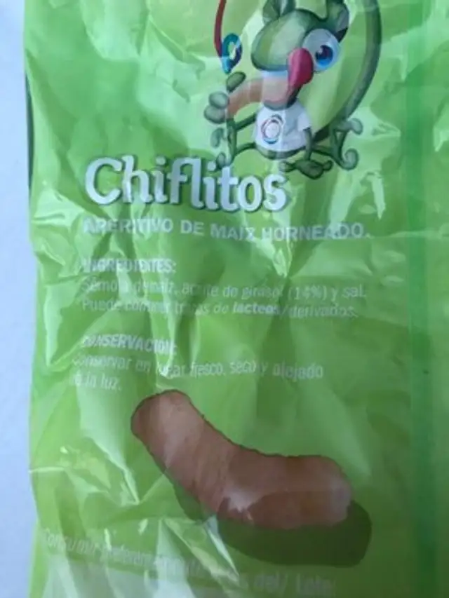 Chiflitos ingredients label
