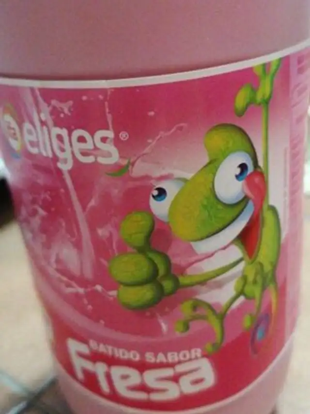 Batido de fresa front packaging