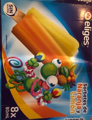 Sorbetes de naranja y limón front packaging