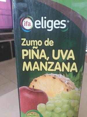 Zumo de piña, uva y manzana