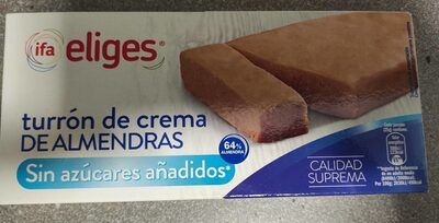 Turrón de crema de almendras front packaging