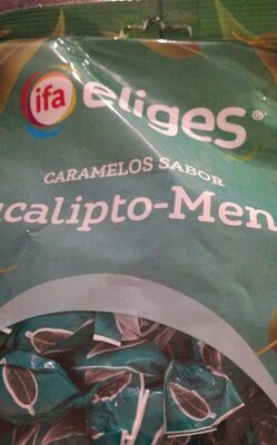 Caramelos sabor eucalipto menta front packaging