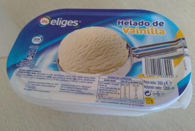 Helado de vainilla front packaging