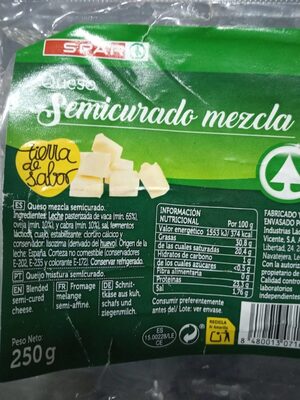 Queso semicurado mezcla spar