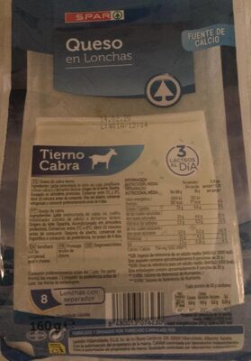 Queso lonchas tierno cabra