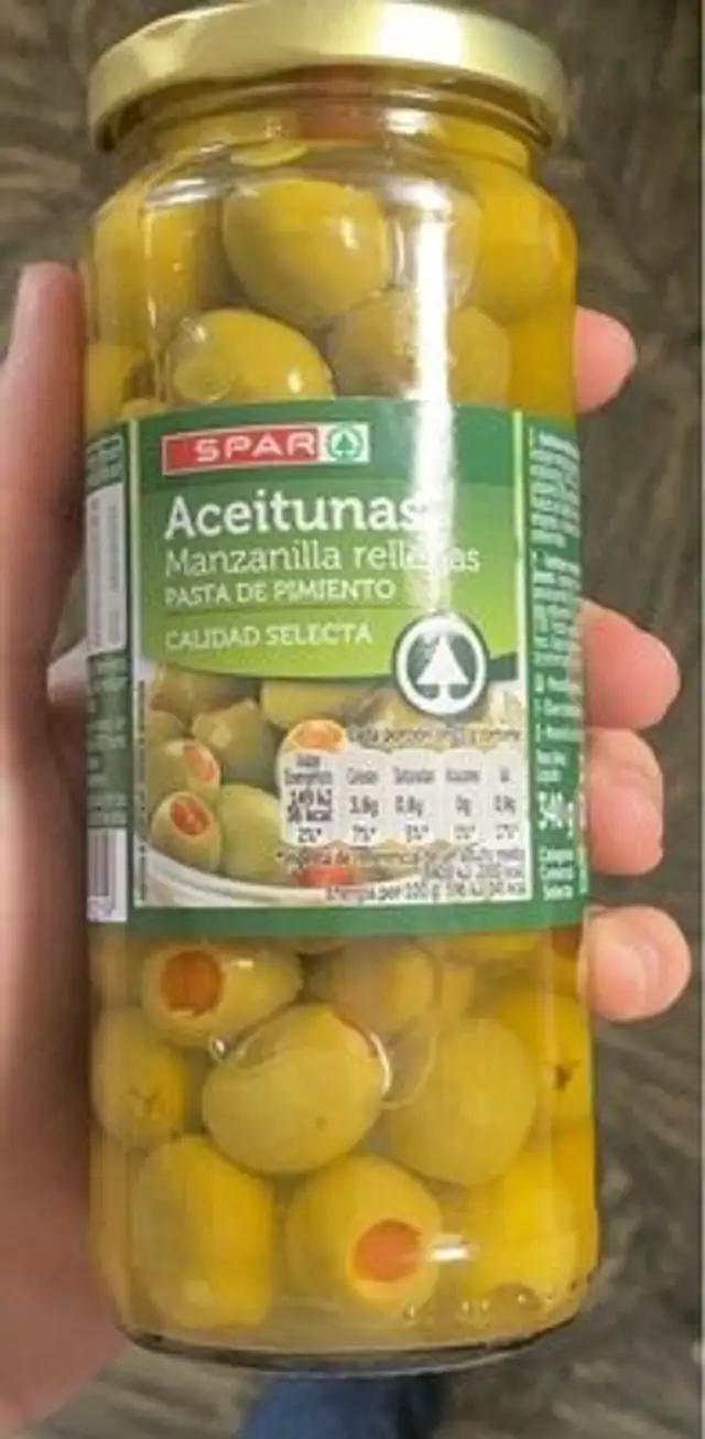 Aceitunas manzanilla rellanas pasta pimento