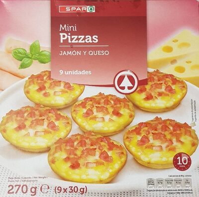 Mini pizzas jamon y queso