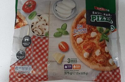 Bases para pizza sin lactosa