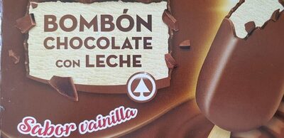 Bombón chocolate con leche sabor vainilla front packaging