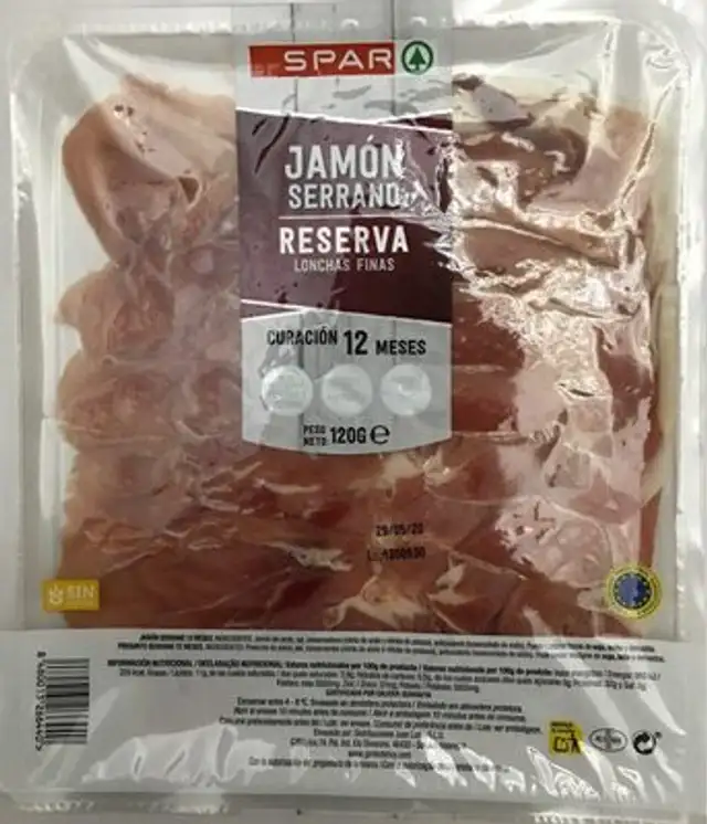Jamón serrano reserva front packaging