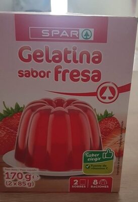 Gelatina sabor fresa de spar