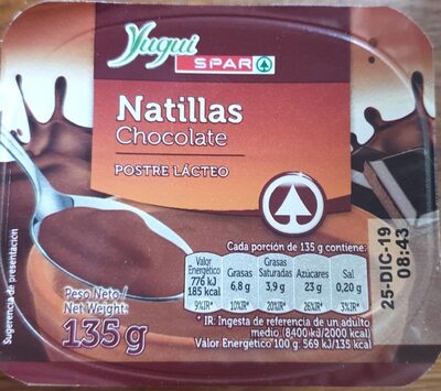 Natilla chocolate Yugui Spar