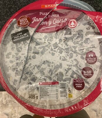 Pizza fresca jamon y queso