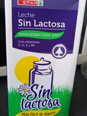 Leche sin lactosa semidesnatada front packaging