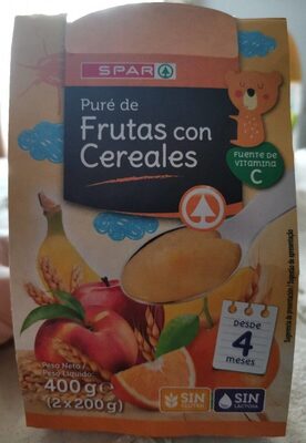 Puré de frutas con cereales