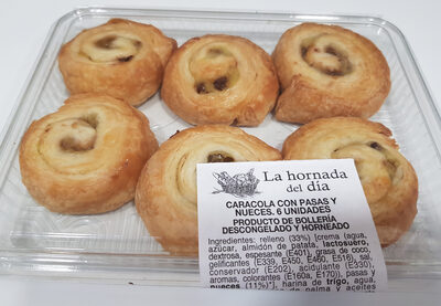 Caracola crema/pasas