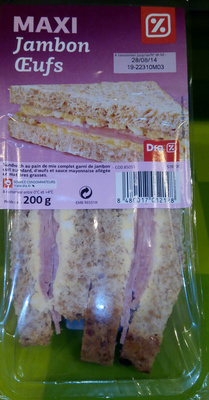 Maxi jambon oeufs front packaging