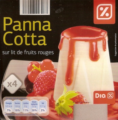 Panna Cotta sur Lit de Fruits Rouges