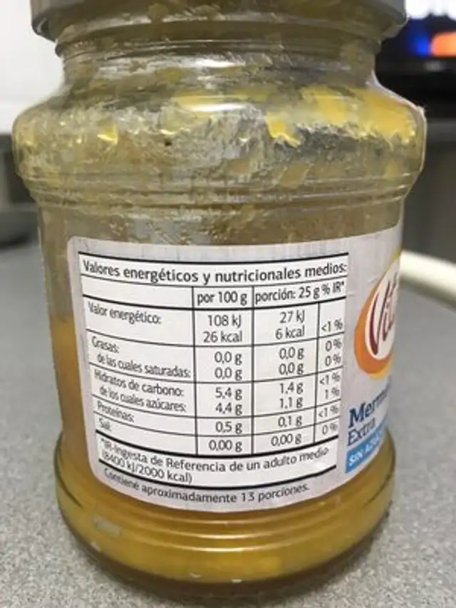 Mermelada extra melocotón diet nutrition facts table
